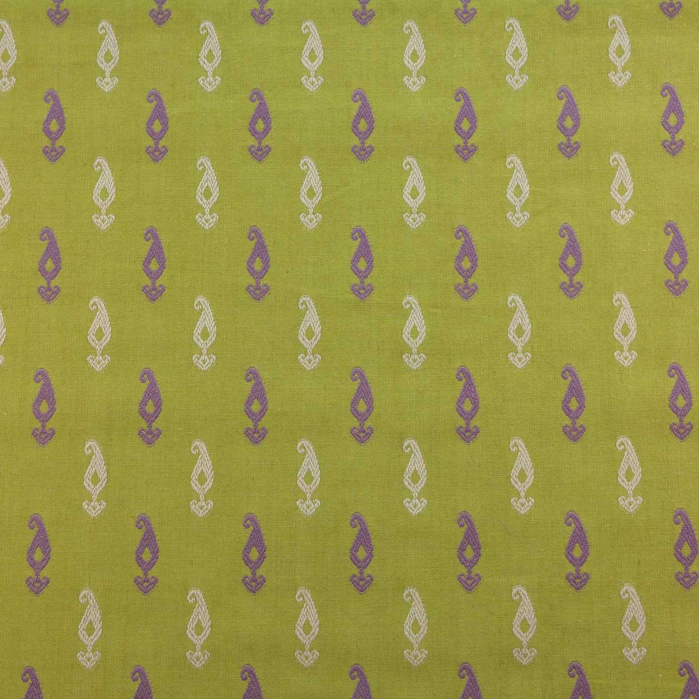 MORRIS JACKSON FLEUR DE LYS GREEN FLE001 FABRIC