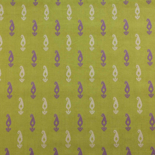 MORRIS JACKSON FLEUR DE LYS GREEN FLE001 FABRIC